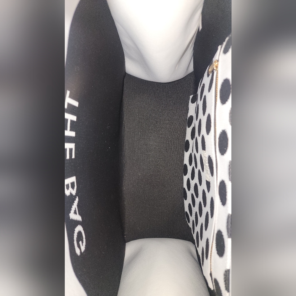 Kate Spade x Target Colorblock Black and White Knit Tote Bag EUC - Picture 6 of 8